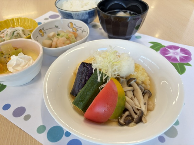 7月10日夕食お楽しみ膳「鱧の揚げ出し」 