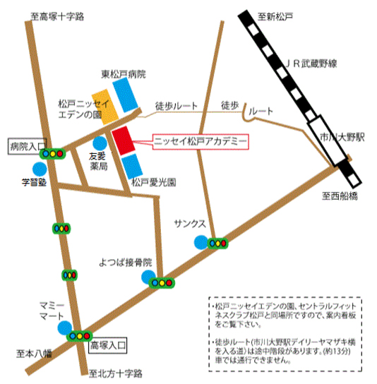 ニッセイ松戸アカデミー 地図